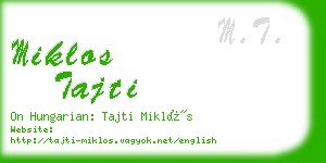 miklos tajti business card